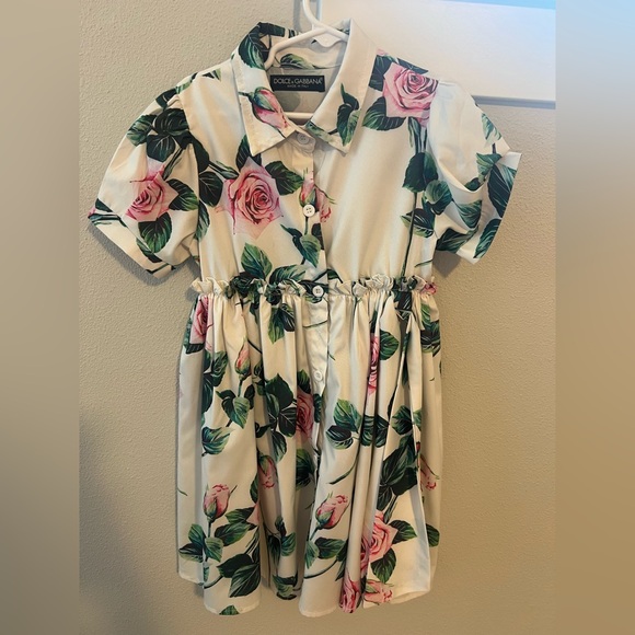 Dolce & Gabbana Rose Print girls dress - Picture 1 of 7